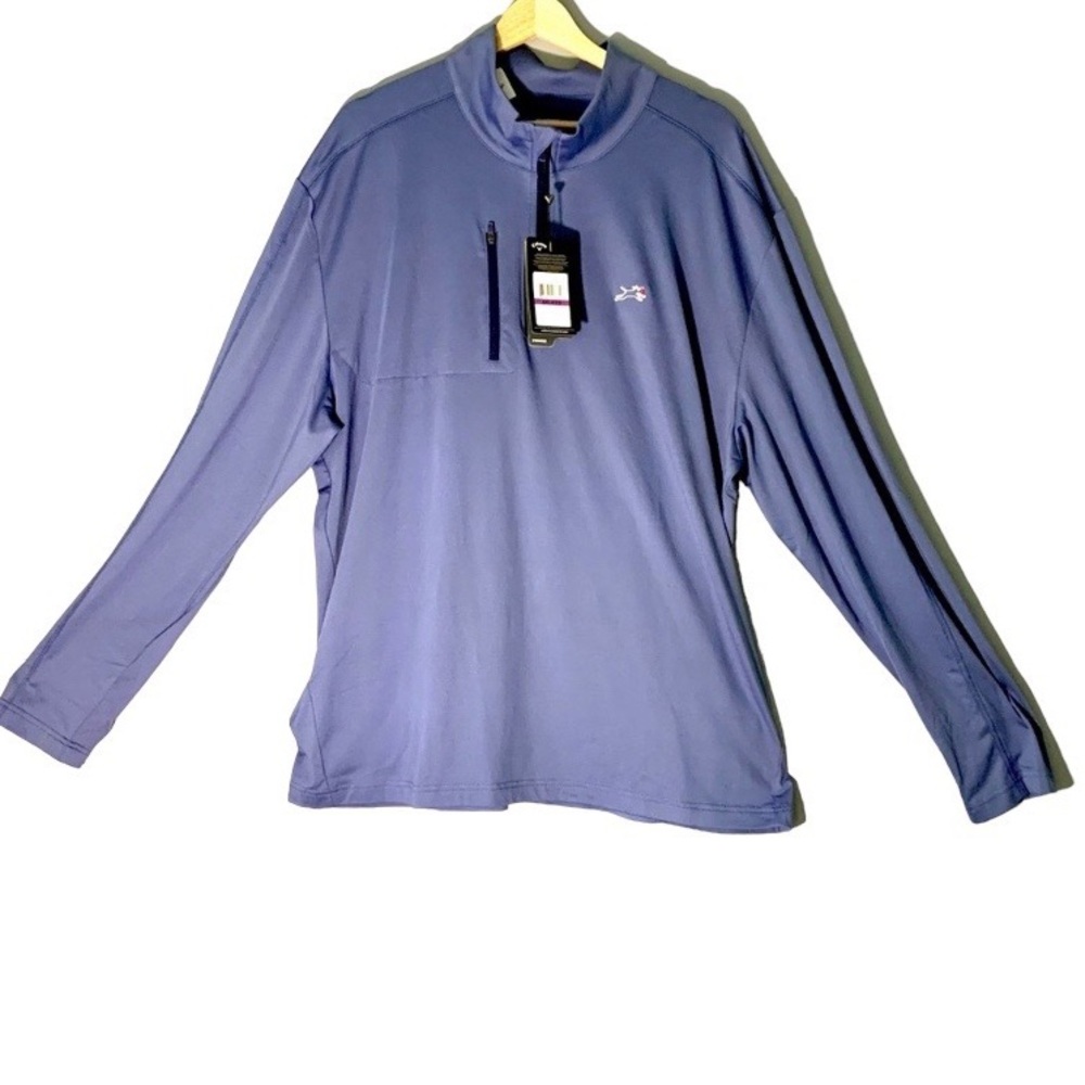 CALLOWAY (XXL) Men’s 3/4 Zip Pull-Over Opti-Dri Long Sleeve Blue Golf Sport